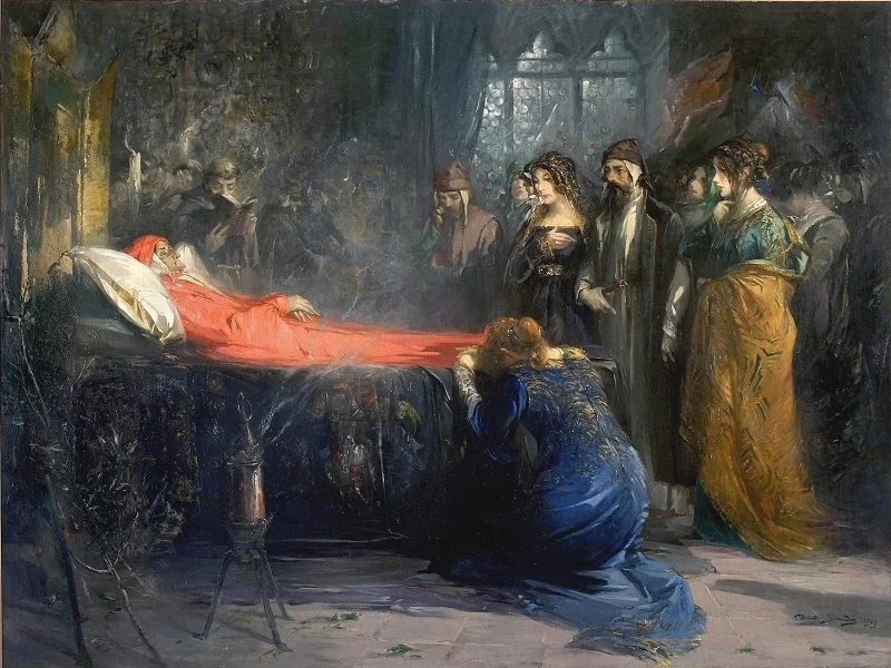 1858-Albert Grenier - Guido Novello da Polenta e i cittadini di Ravenna visitano la salma di Dante